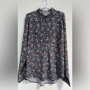 Navy Loft Blouse XL